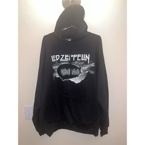 Led Zeppelin Pullover Hoodie XL Black Airship Graphic Rock Band NWOT